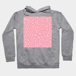 Pink and soft pink romantic stars vector background pattern.ai Hoodie